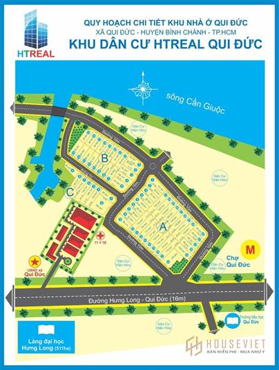 Đất thổ cư sổ hồng riêng chính chủ view sông, xã Qui Đức, Quốc lộ 50