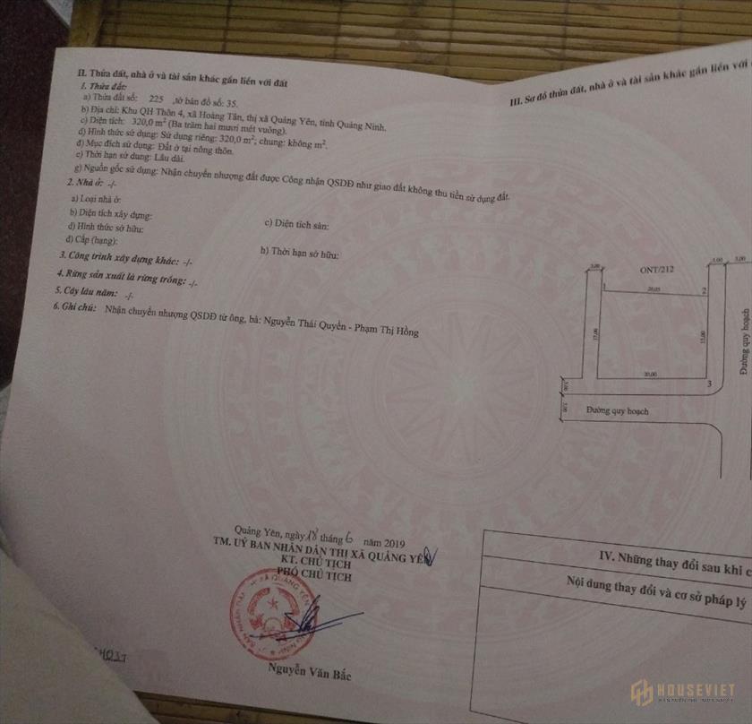 Chính chủ bán nhanh lô góc 320m2 Thôn 4 Hoàng Tân, giáp Hạ Long Xanh