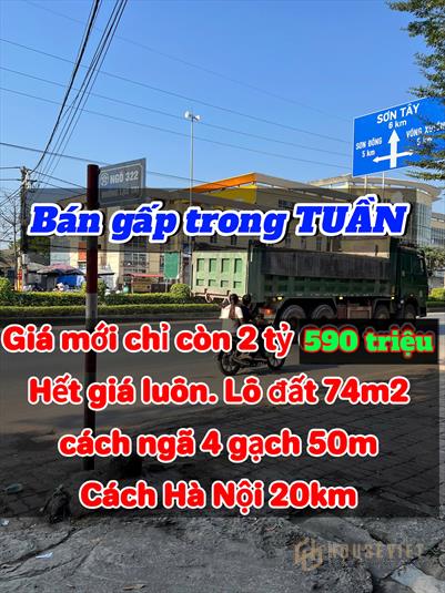 BÁN GẤP GIÁ MỚI CHỈ 2 tỷ 590 tr Cách quốc lộ 32 chỉ 50m, cách Hà Nội