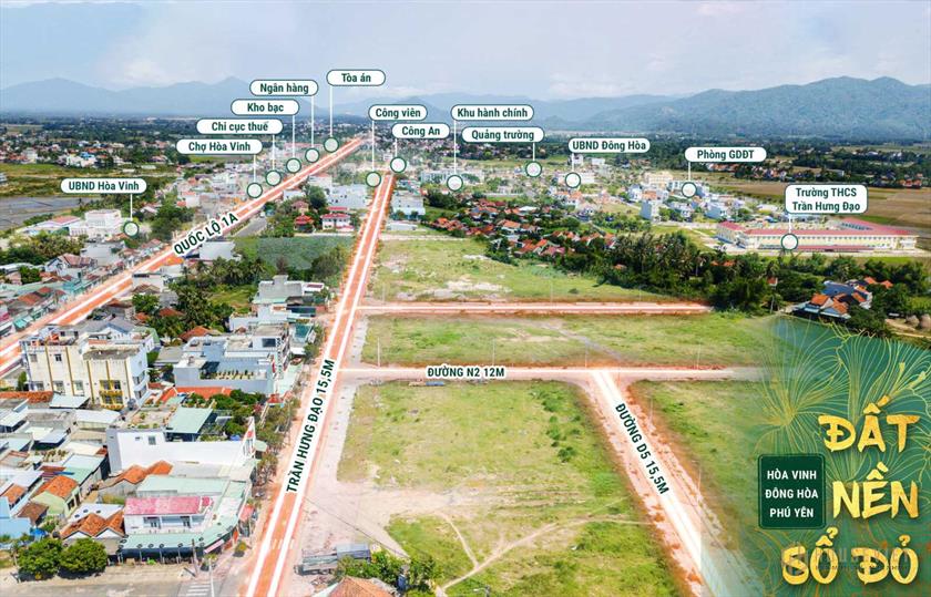 Đất Nền Sổ Đỏ Bàn Cờ - Ngay Trung Tâm Hành Chính Đông Hòa Phú Yên
