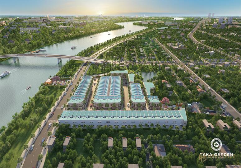 Nhà phố Taka Garden Riverside Homes Tân An - View sông - 1,8 tỷ/căn