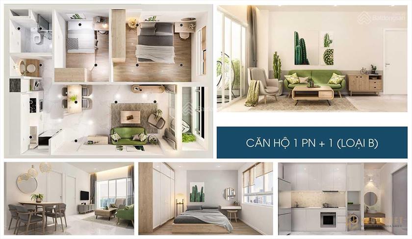 Căn hộ cạnh Vincom, 1 PN + 1 ở liền, kết nối Thủ Đức 5 phút