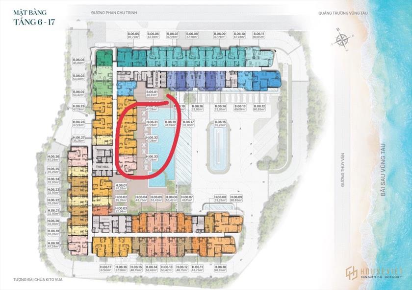 Dự án Đồi Dừa em bán căn 67m2 view trực diện biển. LH 0905189302