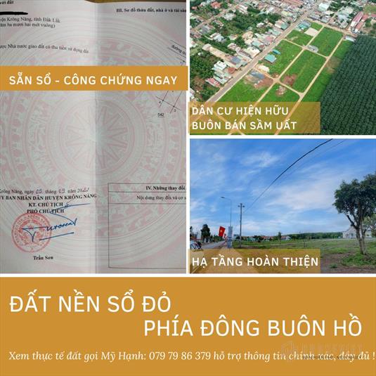 BÁN ĐẤT ĐẦU TƯ NGAY CHỢ PHÚ LỘC, KRÔNG NĂNG. BAO PHÍ LH 079.79.86.379
