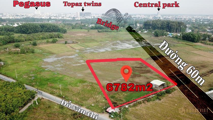 Bán 6789m2 đất Hiệp Hoà gần chùa Tỉnh Hội giá 8tr/m2 mặt tiền Đỗ Văn Thi sổ hồng quy hoạch đất ở.