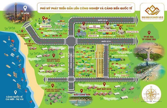 Đất nền sổ đỏ mặt tiền qlo 51 Bà Rịa Vũng Tàu giá siêu mềm từ 7,8tr/m2