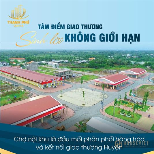 Đất nền dự án Thạnh Phú Center_ Mặt tiền chợ