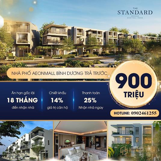 Thanh Toán Chỉ 900Tr Sở Hữu Nhà Phố Liền Kề Biệt Lập Standard Gần AEON