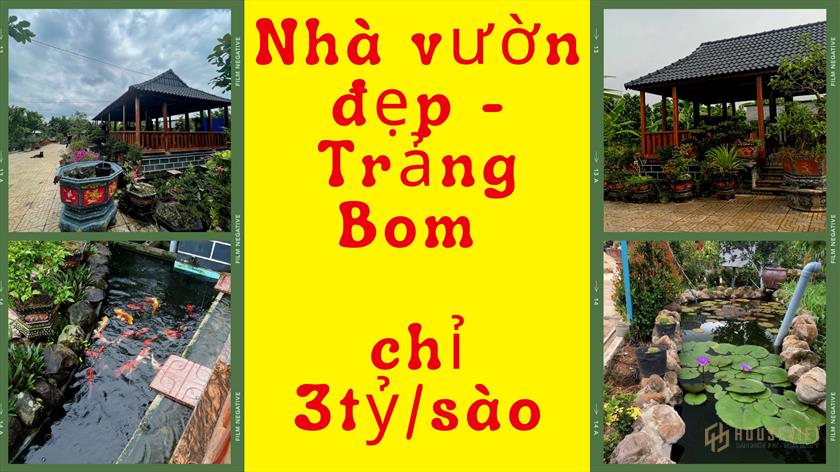 Bán nhà vườn nghĩ dưỡng, xã Sông Thao, Trảng Bom, chỉ 3tỷ/sào