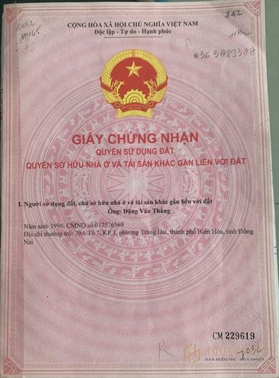 Đất trung tâm TP. Biên Hoà giá rẻ