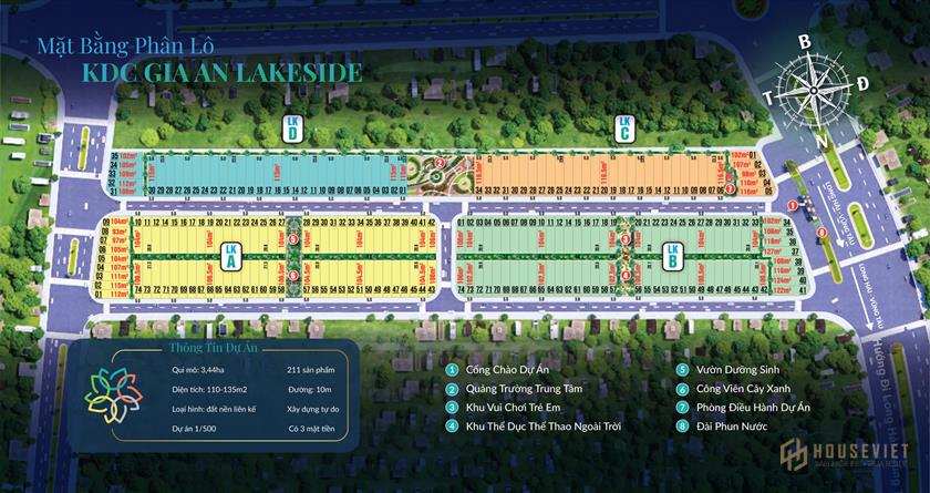 990 TRIỆU ĐẦU TƯ VỊ TRÍ 3 MẶT TIỀN DỰ ÁN GIA AN LAKESIDE - ĐẤT ĐỎ