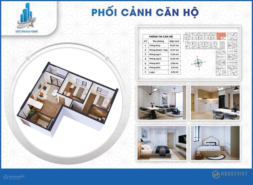 CHÍNH CHỦ NHƯỢNG LẠI CĂN HỘ 2PN CC 389 DREAM HOME Giá tốt chưa từng có