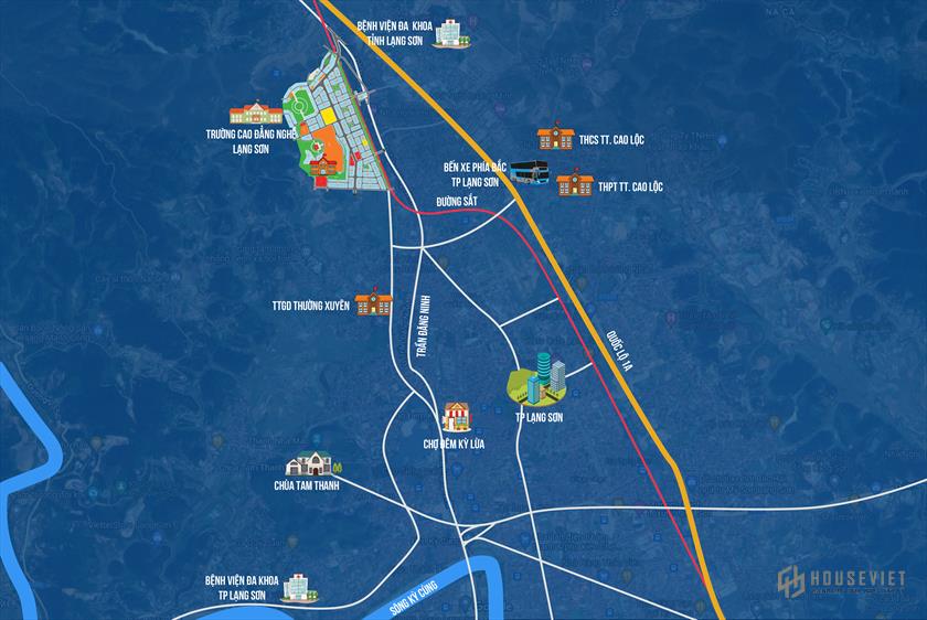 Đất nền dự án Nam Hoàng Đồng tại giữa thành phố Lạng Sơn