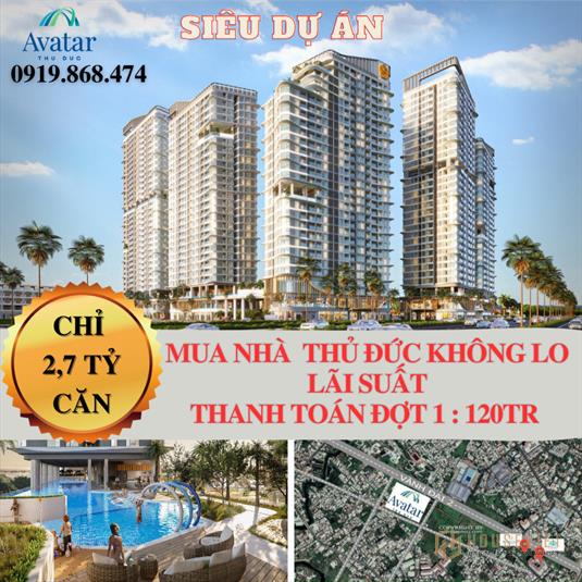 Mua chung cư Thủ Đức chỉ cần 120 tr. Không cần vay ngân hàng