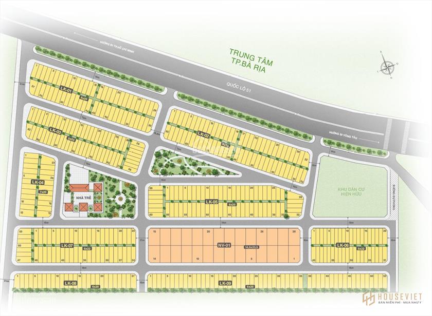 Bán đất nền khu nhà phố liền kề mặt tiền Quốc Lộ 51 Bà Rịa City Gate