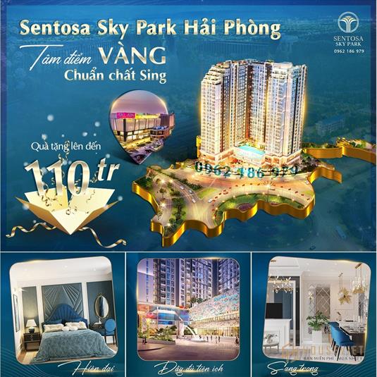 Sở hữu căn hộ hạng sang 2PN Sentosa Sky Park Hải Phòng,Quà tới 110tr