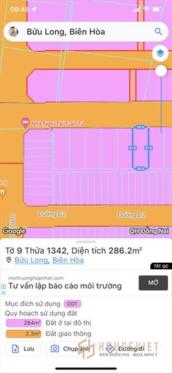 Bán đất phường Bửu Long 286m2 vị trí đẹp để an cư hay đầu tư lâu dài.