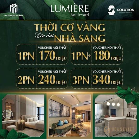 LUMIERE BOULEVARD THANH TOÁN 20% CHỈ TỪ 888 TRIỆU ĐẾN KHI NHẬN NHÀ