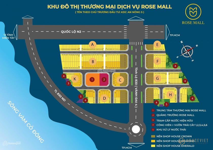 DỰ ÁN AN NÔNG 5, ROSE MALL TẶNG 4 CHỈ VÀNG VÀ CK THẲNG 15%.