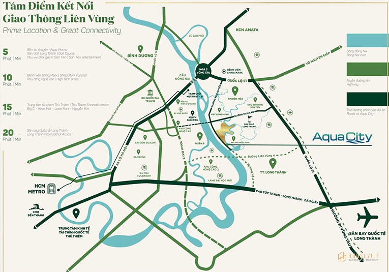 Vị trí dự án Aqua City Đồng Nai