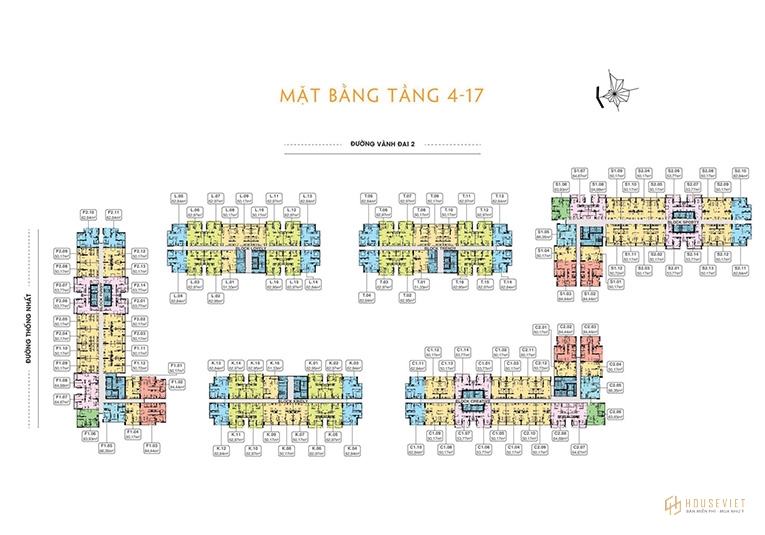 Mặt bằng tầng 4 - 17 dự án 9X Next Gen