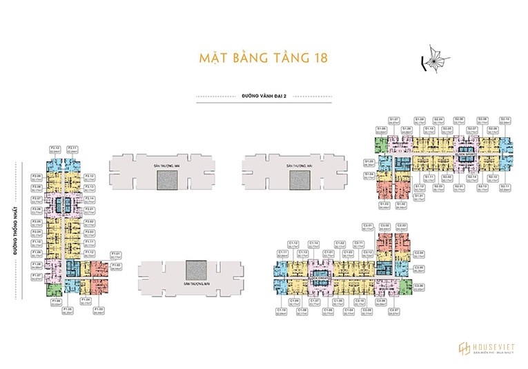 Mặt bằng tầng 18 dự án 9X Next gen làng đại học