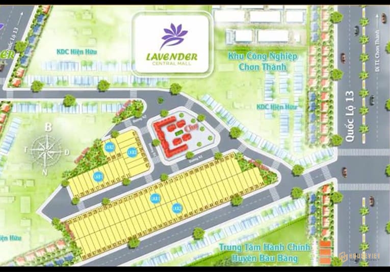 Mặt bằng phân lô dự án Lavender Centrall Mall